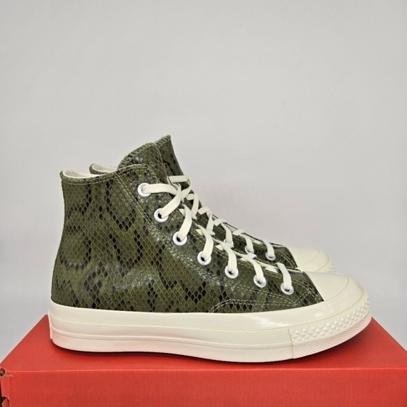 New Converse Chuck 70 Snakeskin Print Light Field Surplus Women's Shoes Size 8.5 - Picture 3 of 8